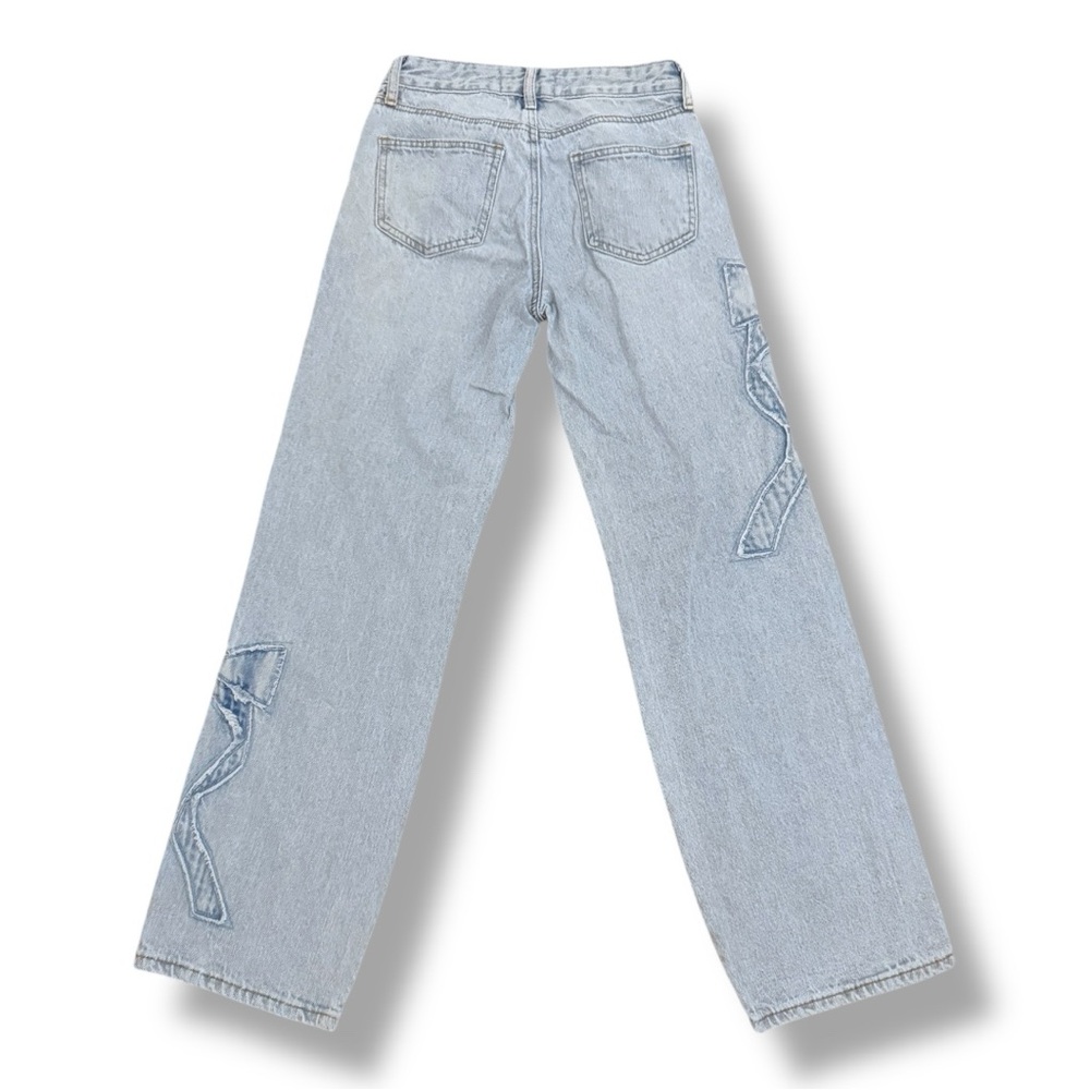 Ashley Mason Premium Light Wash Jeans Decorative Stitch Design Size 00/23 Denim - Picture 4 of 4